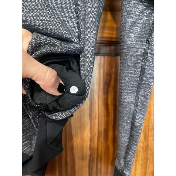 Lululemon Runderful 1/2 Zip Mini Check Pique Black size 6 - Picture 6 of 8